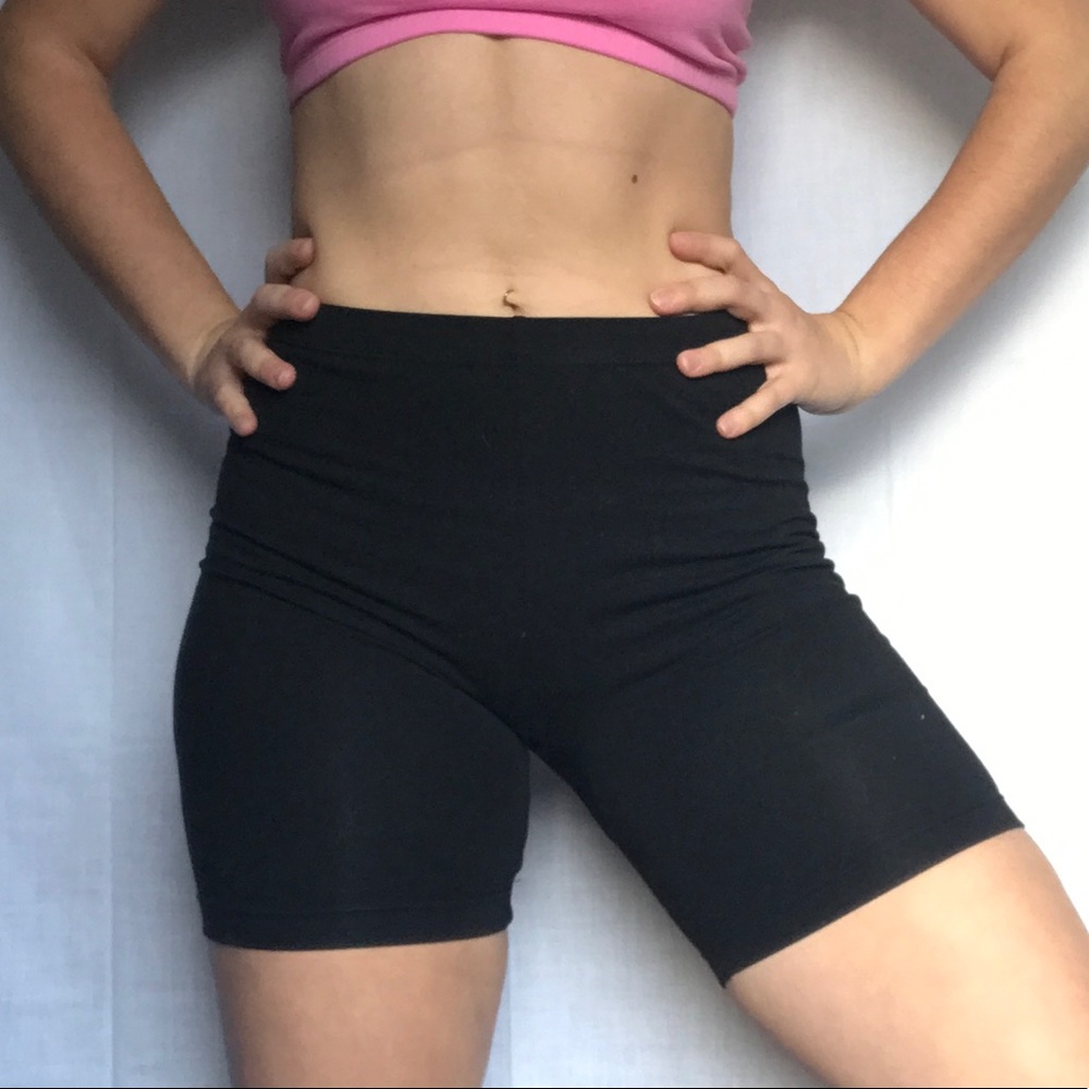 Black Biker Shorts Spandex Booty Short